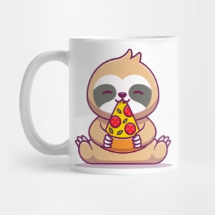 Cute Sloth Eating Pizza Mug